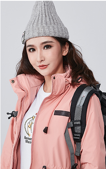 Women's 3 in 1 waist warming three in one winter jacket coat