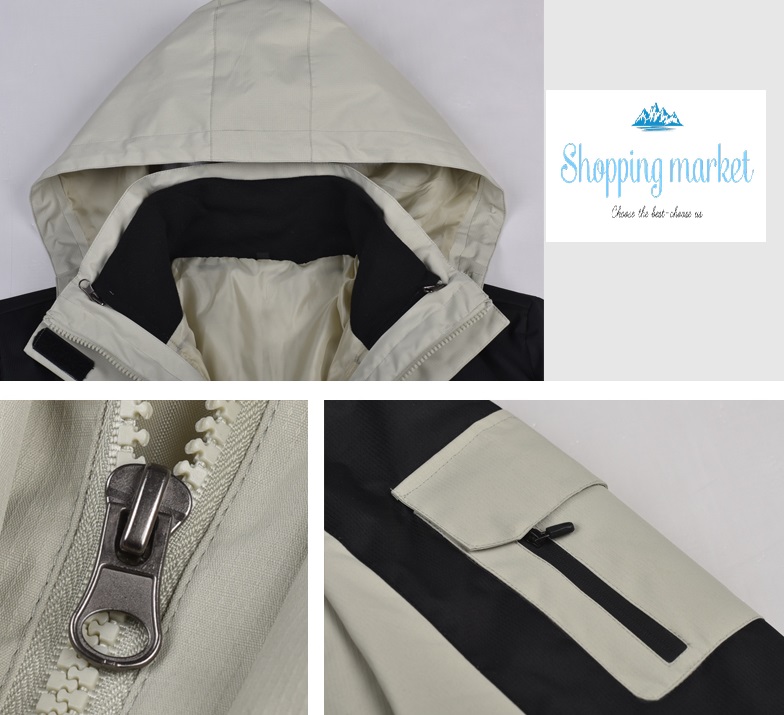 Women's 3 in 1 White winter jacket with hood