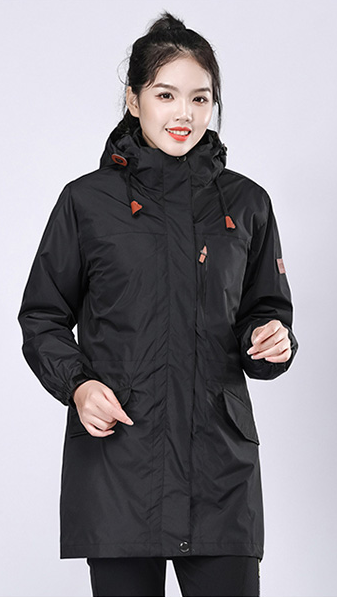 Women's 3 in 1 Black mid length winter jacket 