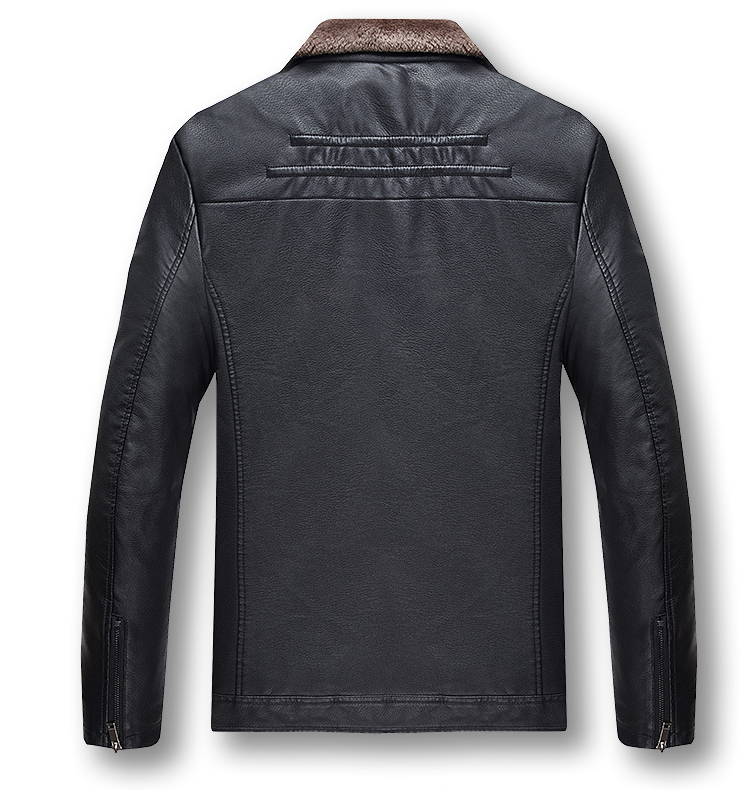 Men's leather jacket Winter Jacket  quality is in the details also in the back