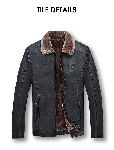 Men's leather jacket Winter Jacket  quality is in the details