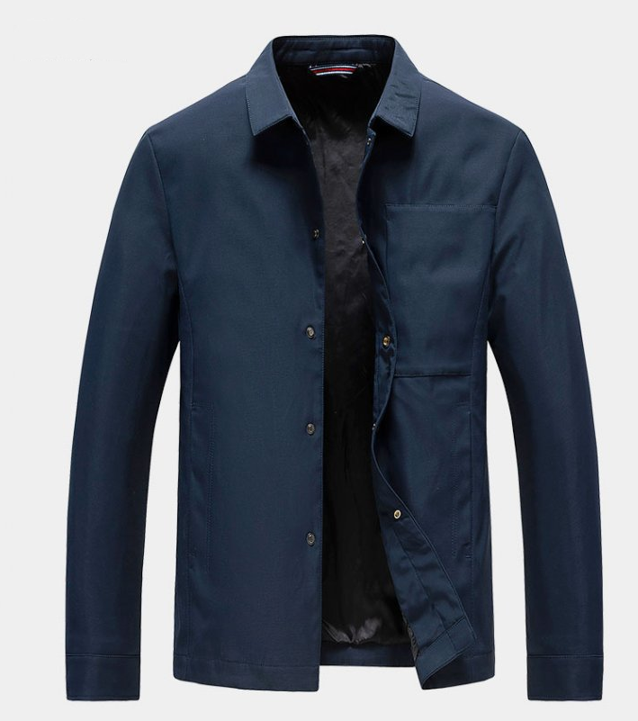 Blue Business Casual men's windbreaker jacket 