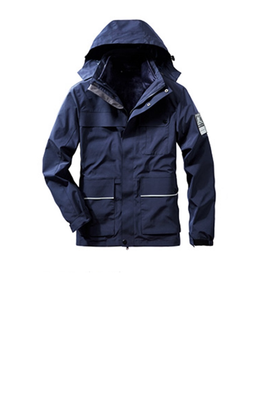 Men's winter jacket  multi bag three in one stormsuit fashion brand detachable Fleece Jacket 