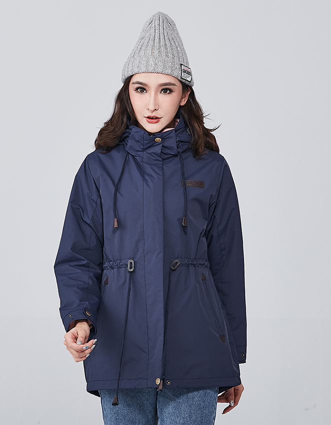 Women's 3 in 1 winter jacket dark blue