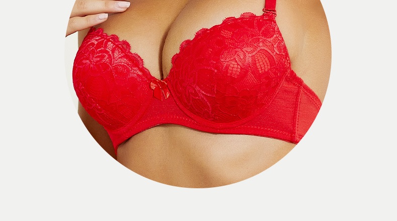 Comfortable supportave women's red sexy bra