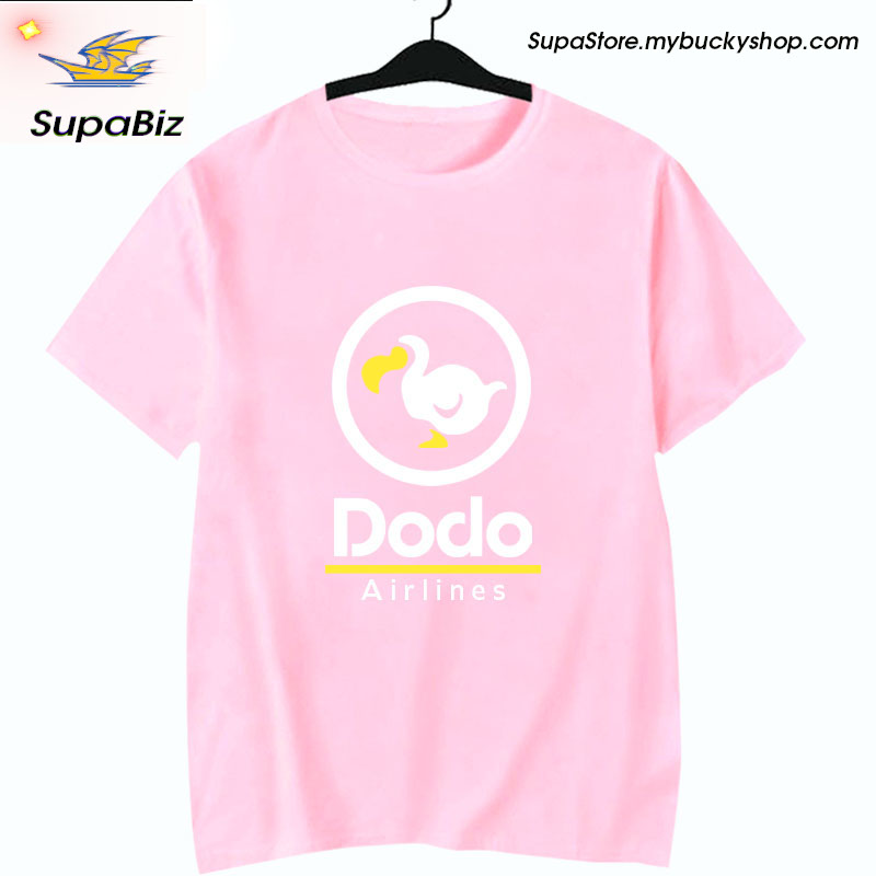 Animal Crossing Friends Club Dodo Airlines Short-sleeved T-shirt for men and women -Pink/Black