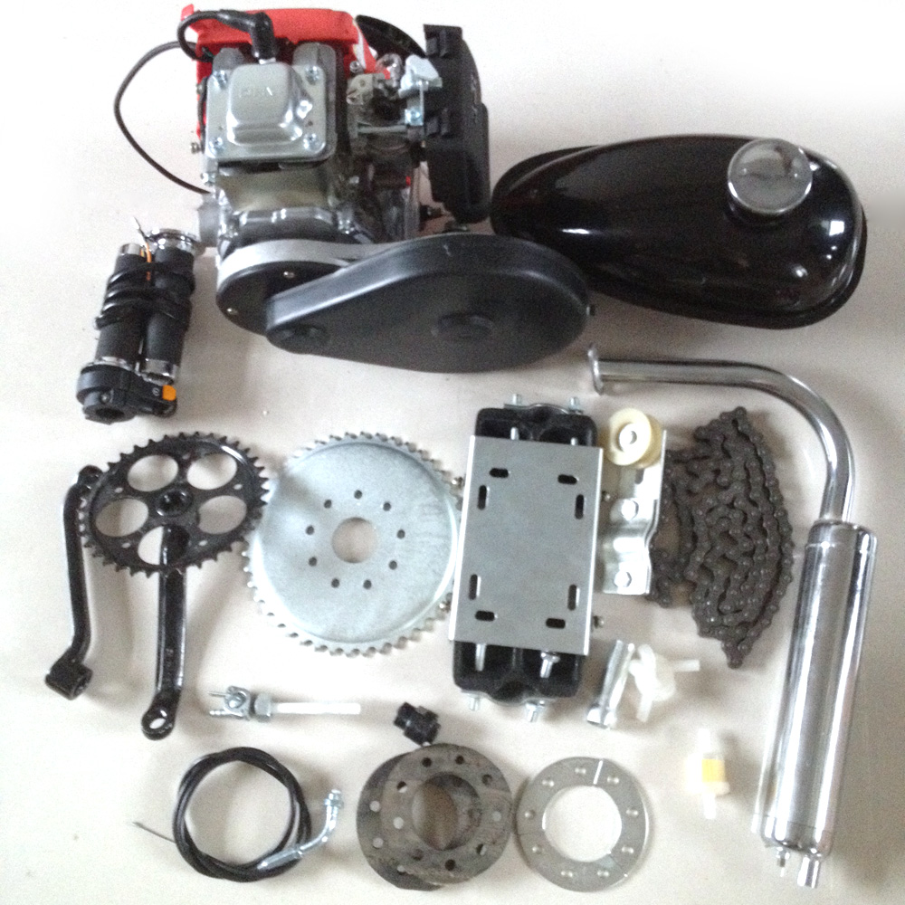 Bicycle  gasoline engine  49CC 4 Stroke Motorized Cycle Engine Motor Kit Compatible with Normal 28"V Frame Bike and 26"ATV Bike Bicycle Full Set