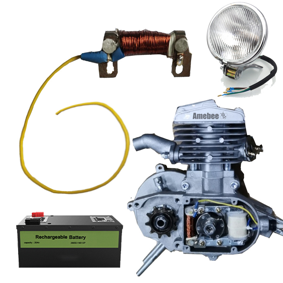 Bicycle Engine Magneto Coil Gasoline Motor Engine 12V Generator Coil for Battery Charger, Head Light