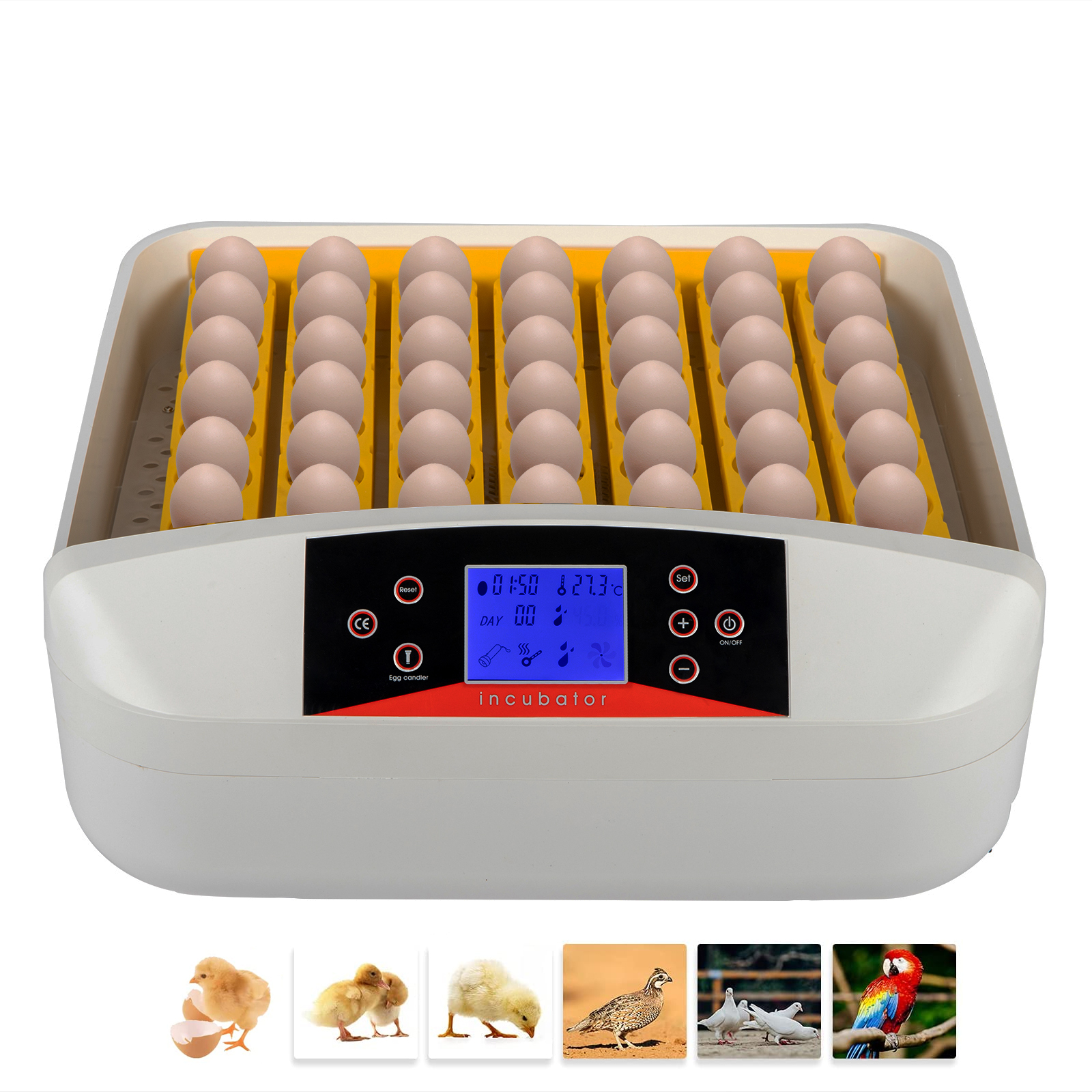 Egg Incubator Fully Automatic Digital Eggs Poultry Hatcher Machine Breeder  pigeon turtle household egg incubator small egg incubator hatching breeding incubator